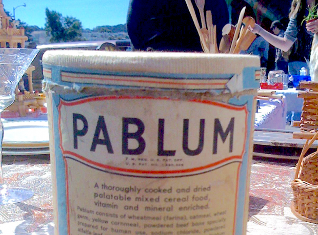 The top half of a carton of pablum.