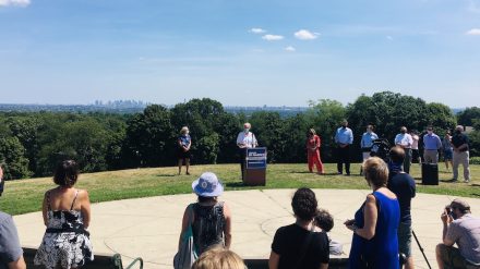 Ed Markey at Robbins Farm Park, Arlington